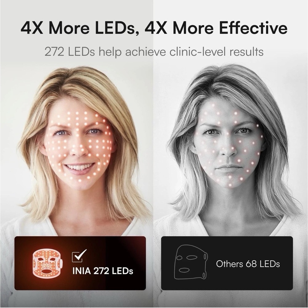 Red Light Therapy Mask Glow Wireless LED Face Rechargeable Ergonomic Design - Picture 9 of 11